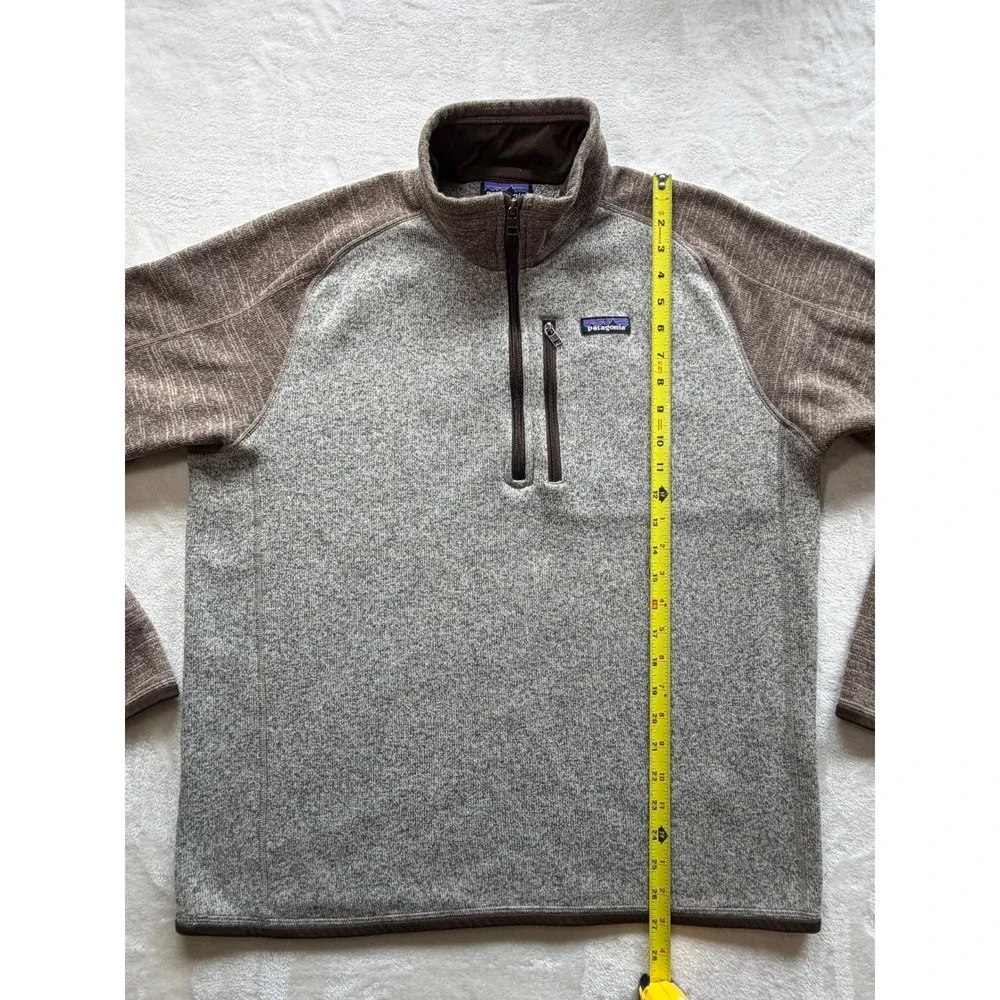 Patagonia Brown Better Sweater 1/4 Zip Pullover Mens Large Excellent